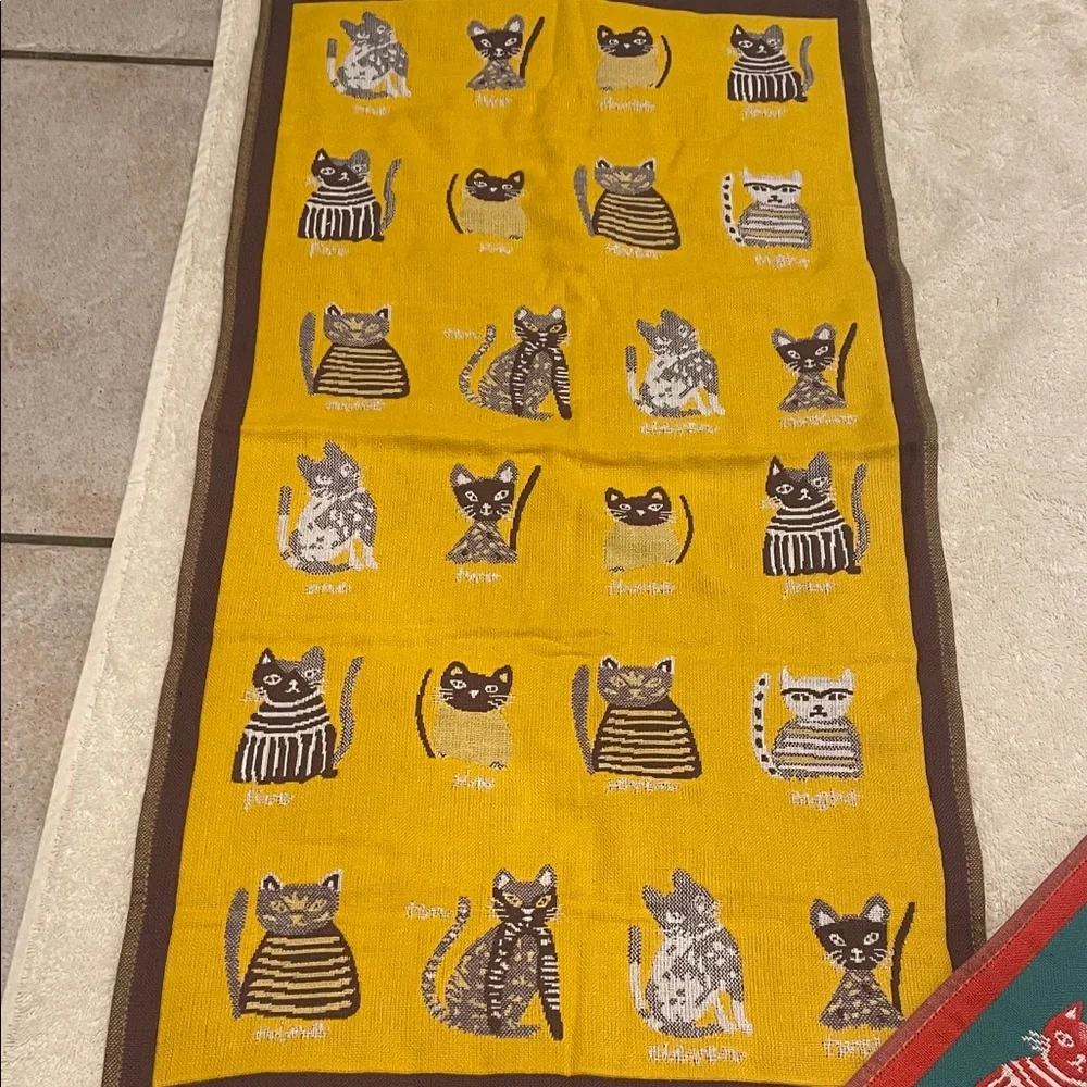Shmily Towel Cat Print Towel Set